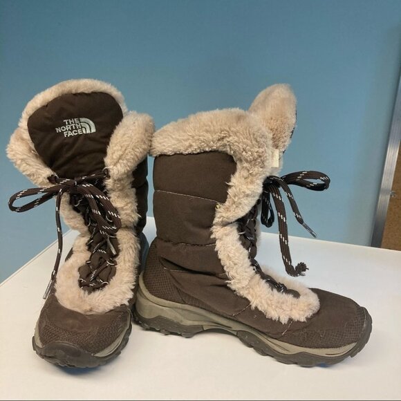 THE NORTH FACE  Sz 6 Down Lined Faux Fur Wintergrip Boots - Picture 4 of 15
